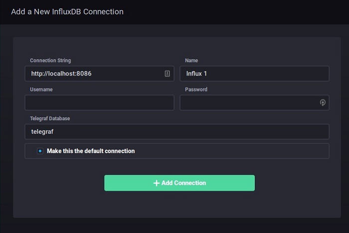 influx connection  influx connection